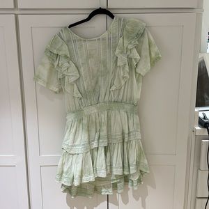 Green mini dress